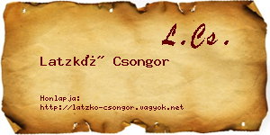 Latzkó Csongor névjegykártya